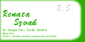 renata szvak business card