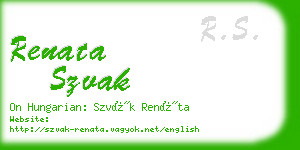 renata szvak business card